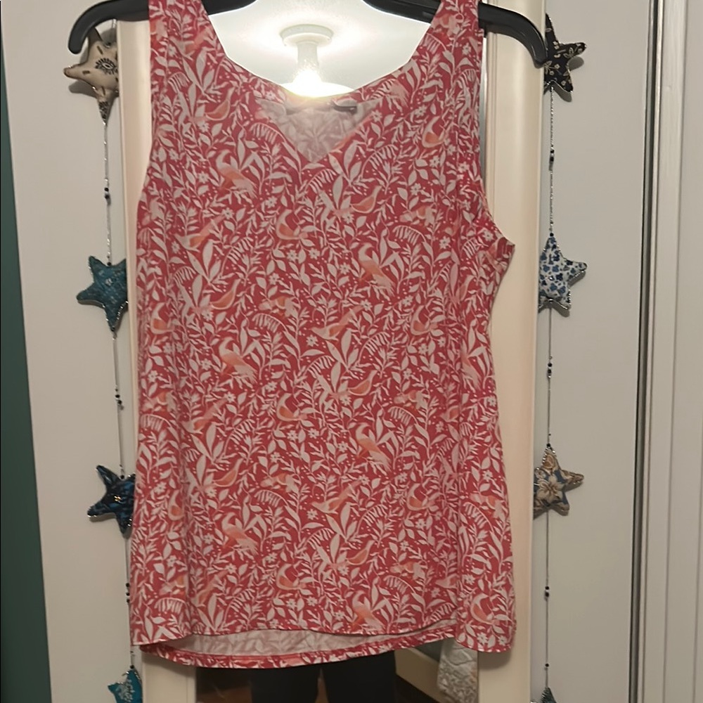 Loft Floral Pink Sleeveless Top XS